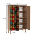 Soho Megapap melamine shoe cabinet in sonoma color 80x36x127cm.