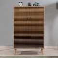 Soho Megapap melamine shoe cabinet in sonoma color 80x36x127cm.