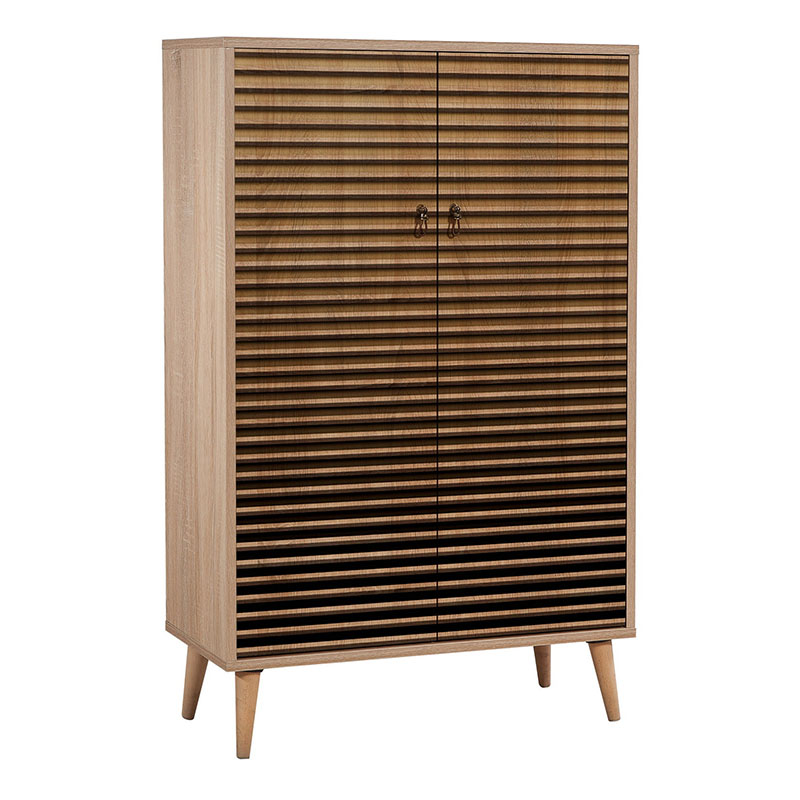 Soho Megapap melamine shoe cabinet in sonoma color 80x36x127cm.