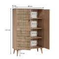 Soho Megapap melamine shoe cabinet in sonoma color 80x36x127cm.