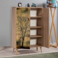 Soho Megapap melamine shoe cabinet in sonoma color 80x36x127cm.