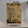 Soho Megapap melamine shoe cabinet in sonoma color 80x36x127cm.