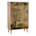 Soho Megapap melamine shoe cabinet in sonoma color 80x36x127cm.