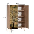 Soho Megapap melamine shoe cabinet in sonoma color 80x36x127cm.