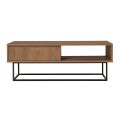 Amedeo Megapap melamine coffee table in walnut color 120x60x43cm.