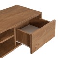 Amedeo Megapap melamine TV furniture in walnut color 140x40x50cm.