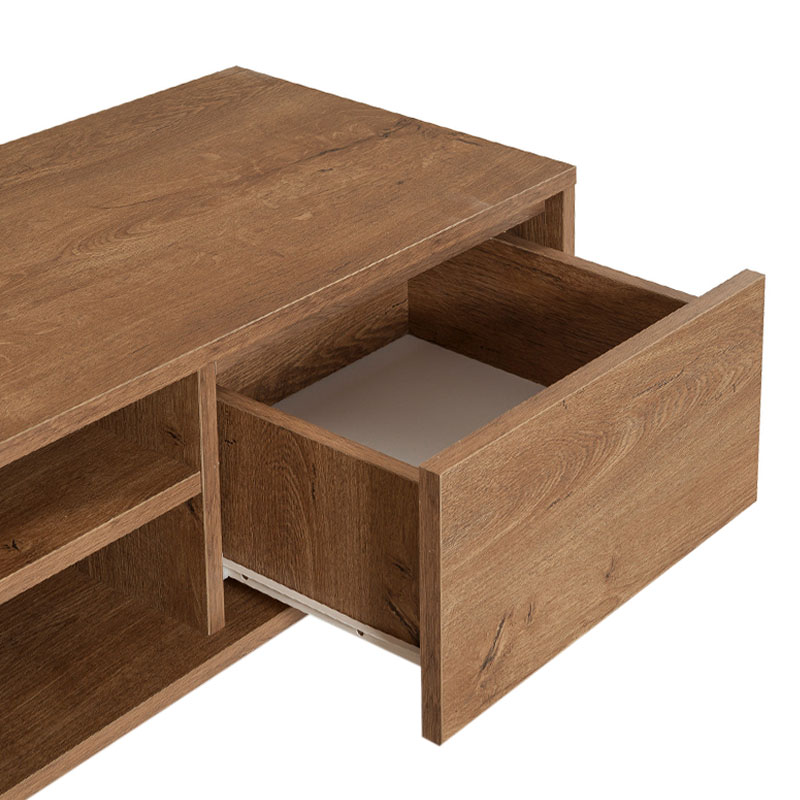Amedeo Megapap melamine TV furniture in walnut color 140x40x50cm.