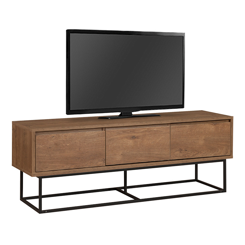 Amedeo Megapap melamine TV furniture in walnut color 140x40x50cm.