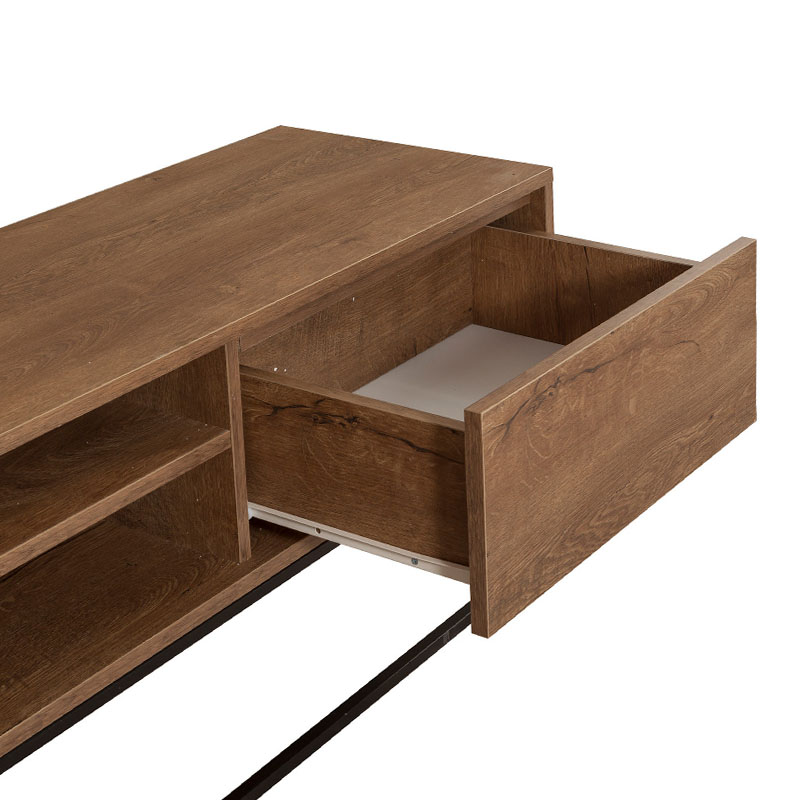Amedeo Megapap melamine TV furniture in walnut color 180x40x50cm.