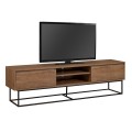 Amedeo Megapap melamine TV furniture in walnut color 180x40x50cm.
