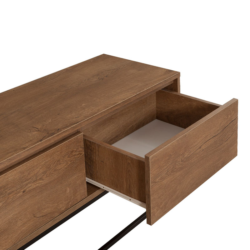 Amedeo Megapap melamine TV furniture in walnut color 180x40x50cm.