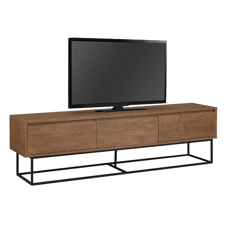 Amedeo Megapap melamine TV furniture in walnut color 180x40x50cm.