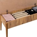 Two-seater sofa - Alden Megapap melamine bench - green fabric 110x40x85cm.