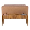 Καναπές διθέσιος - Παγκάκι Alden Megapap από μελαμίνη - βελούδο χρώμα μπεζ 110x40x85εκ.