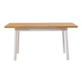 Jemmy Megapap melamine extendable table in natural - white color 120/153x75x77cm.