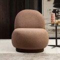 Tina Megapap boucle fabric armchair in cappuccino color 74x85x75cm.