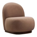 Tina Megapap boucle fabric armchair in cappuccino color 74x85x75cm.