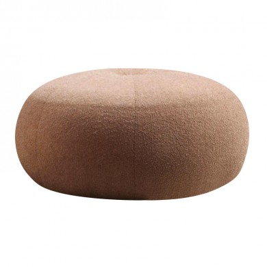 Tina Megapap pouf fabric color cappuccino Φ55x35cm.