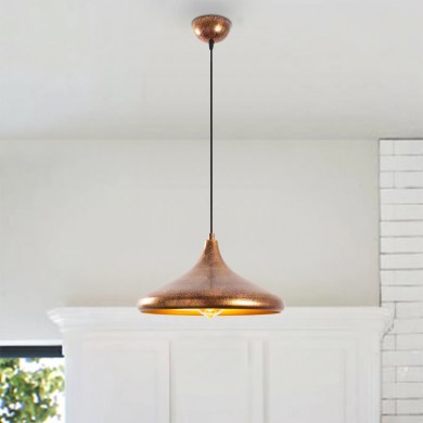 Barek Megapap E27 metallic ceiling lamp in bronze color Φ34x119cm.