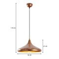 Barek Megapap E27 metallic ceiling lamp in bronze color Φ34x119cm.