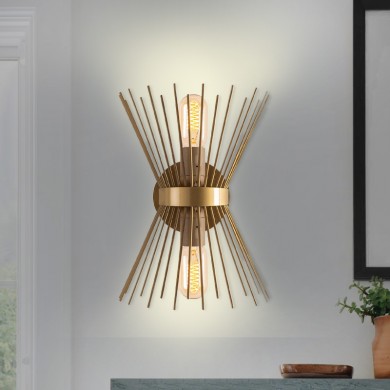 Kirpi Megapap E27 metal in gold color 34x5x34cm.