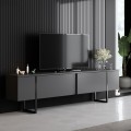 Luxe Megapap melamine TV furniture in anthracite color 180x30x50cm.