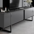 Luxe Megapap melamine TV furniture in anthracite color 180x30x50cm.