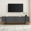 Luxe Megapap melamine TV furniture in anthracite color 180x30x50cm.