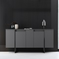 Luxe Megapap melamine buffet in anthracite color 160x35x80cm.