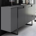 Luxe Megapap melamine buffet in anthracite color 160x35x80cm.