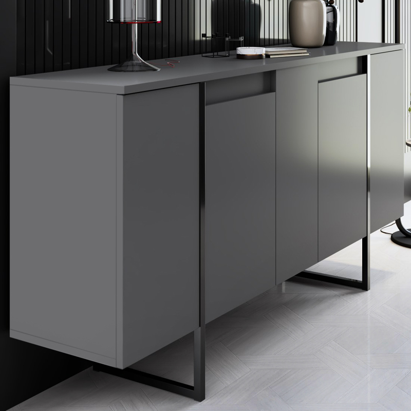 Luxe Megapap melamine buffet in anthracite color 160x35x80cm.