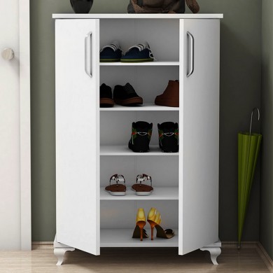 Jack Megapap melamine shoe cabinet in white color 72x32.5x100cm.