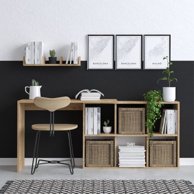 Blake Megapap melamine working desk in oak color 145x45x74cm.