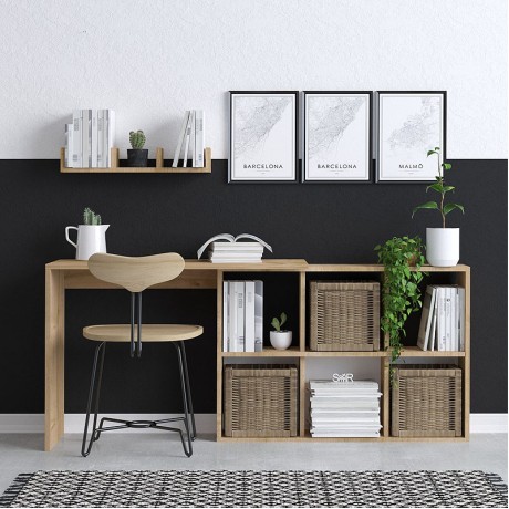 Blake Megapap melamine working desk in oak color 145x45x74cm.
