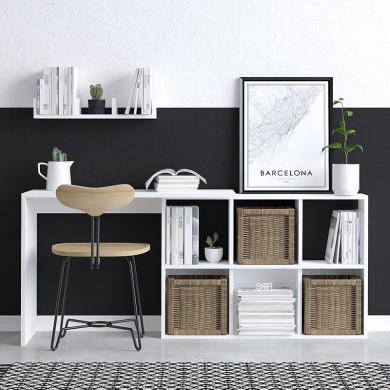 Blake Megapap melamine working desk in white color 145x45x74cm.