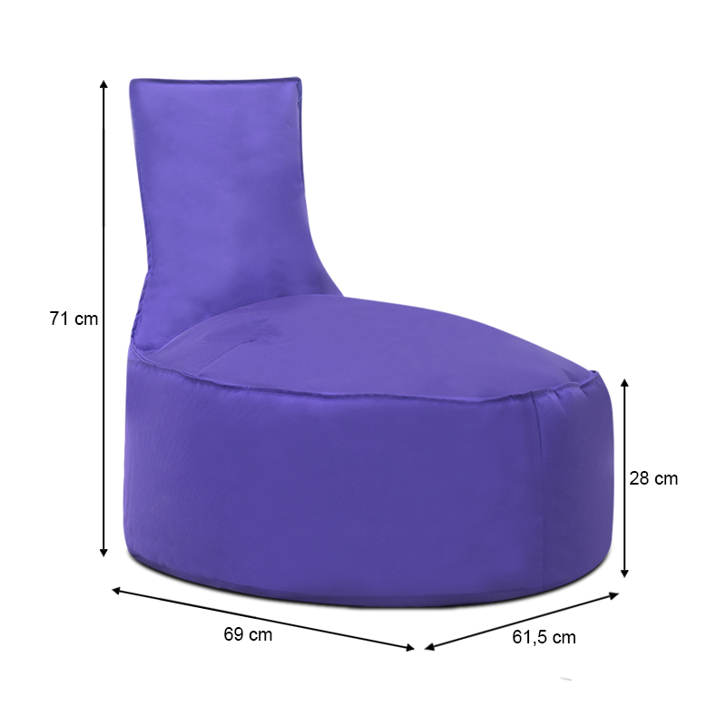 Bingo Megapap kids garden bean bag 100% waterproof in purple color