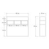 Κονσόλα Guarda Megapap χρώμα μπεζ travertine - χρυσό 100x29x90εκ.
