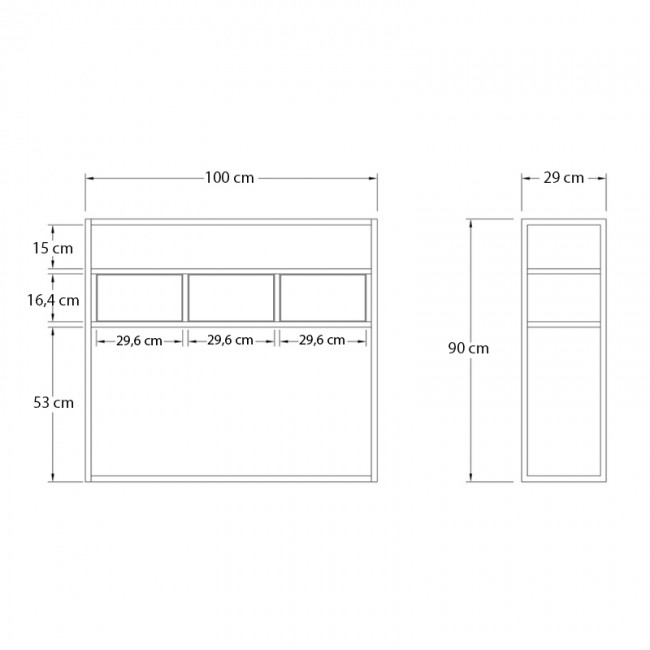 Κονσόλα Guarda Megapap χρώμα μπεζ travertine - χρυσό 100x29x90εκ.