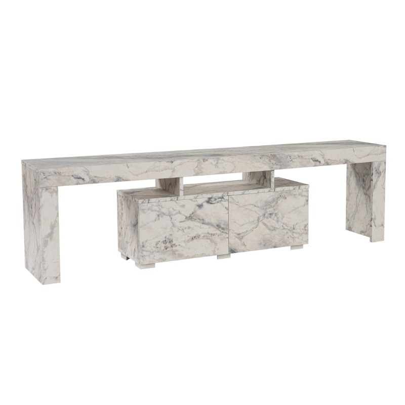 Enclave Megapap melamine TV furniture in marble effect color 180x31.3x50cm.