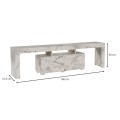 Enclave Megapap melamine TV furniture in marble effect color 180x31.3x50cm.
