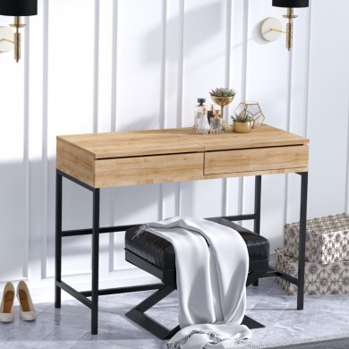 Linda Megapap melamine dressing table in oak color 100x45x74cm.