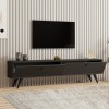 Έπιπλο τηλεόρασης Paris Megapap χρώμα ανθρακί 160x25x35εκ.