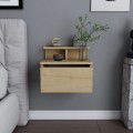 Arsen Megapap melamine wall nightstand in oak color 39,8x31,9x35cm.