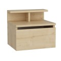 Arsen Megapap melamine wall nightstand in oak color 39,8x31,9x35cm.