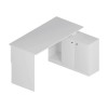 Γραφείο εργασίας Basak Megapap γωνιακό χρώμα λευκό 130x60x74εκ.