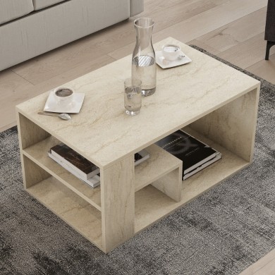 Rodom Megapap melamine coffee table in travertine color 80x50x40cm.