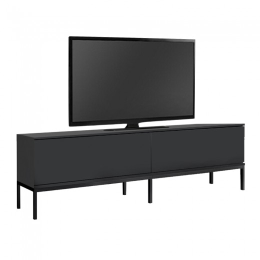 Έπιπλο τηλεόρασης Lord Megapap χρώμα μαύρο 180x30x47εκ.