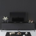 Lord Megapap melamine tv stand in black color 180x30x47cm.