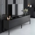 Lord Megapap melamine tv stand in black color 180x30x47cm.
