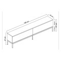 Lord Megapap melamine tv stand in black color 180x30x47cm.